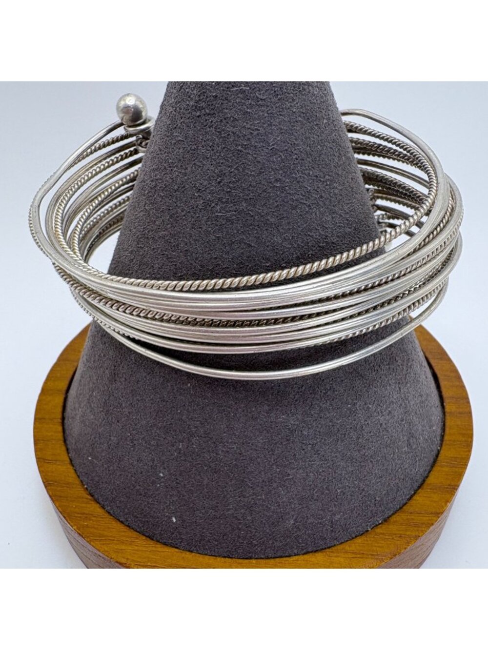 Multi-Band Wide Cuff Bracelet Bangle Bracelet Sterling Silver 925 SZ L